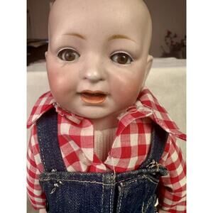 sleepy eye rare antique bisque farmer baby doll articulated limbs